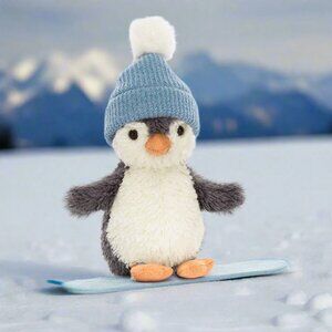 Jellycat PEANUT PENGUIN SNOWBOARDING authentic US Seller sold out Olympic gift
